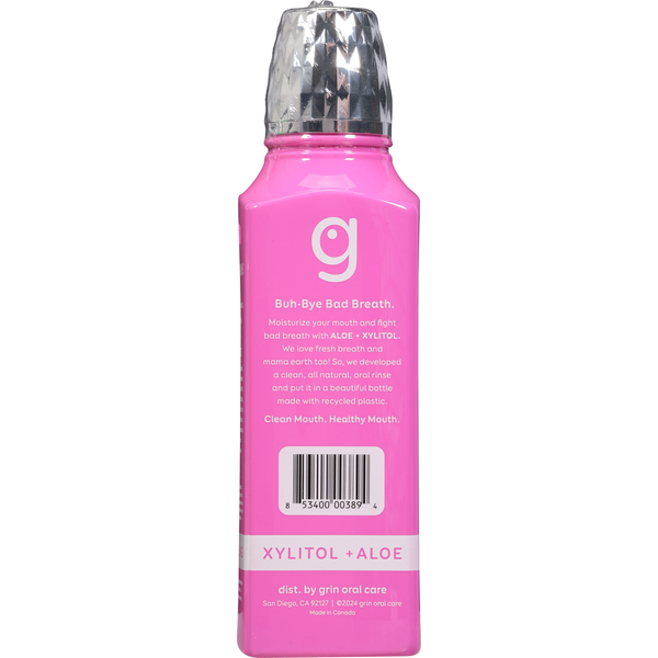 Enjuague Bucal de Menta Suave FLOSSPYX de Grin Oral Care