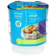 Contenants à couvercle à vis Simply Done petits