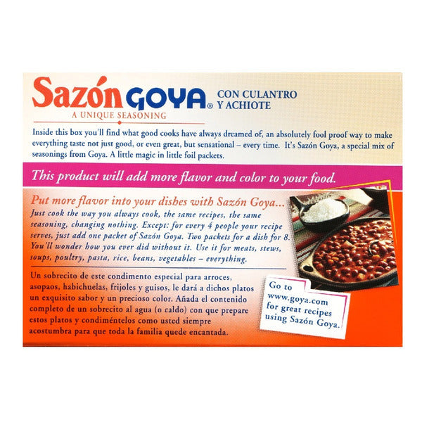 Assaisonnement Goya Sazón avec Coriandre et Annatto