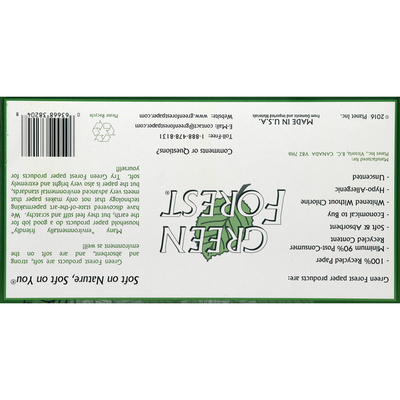 Green Forest Facial Tissue - White, Unscented, 2-Ply