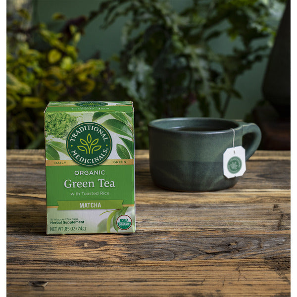 Té Verde Orgánico Matcha con Arroz Tostado - Té Herbal Sin Cafeína