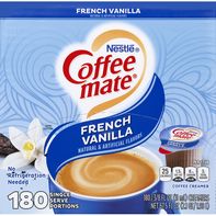 Crème à café mate vanille française en portion individuelle