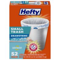 Hefty 4 Gallon Drawstring Ocean Water Small Trash Bags