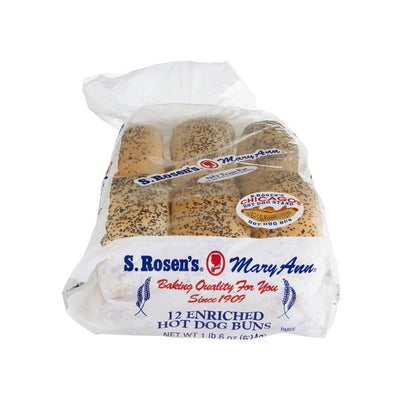S. Rosen's Mary Ann Enriched Hot Dog Buns - 12 CT