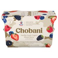 Yaourt faible en matières grasses à la vanille et aux baies mélangées Chobani
