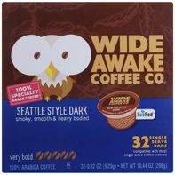 Wide Awake Very Bold Roast Coffee Pods - Seattle Style Dark