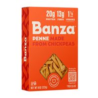 Pasta Penne Sin Gluten Banza - Alta Proteína y Bajo en Carbohidratos