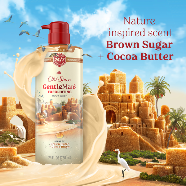 Old Spice Gel de Ducha para Hombre - Azúcar Moreno y Manteca de Cacao