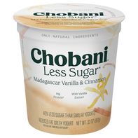 Yogur Griego Chobani, Menos Azúcar y Bajo en Grasa