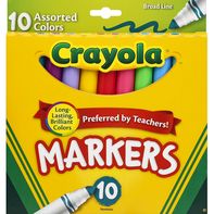 Marcadores de Línea Ancha Crayola en Colores Asortidos