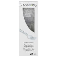 Tenedores de Plástico Transparente Sensations - Utensilios Desechables Premium