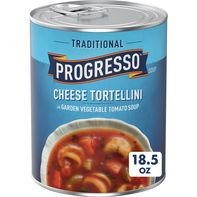 Sopa de Tortellini de Queso Progresso en Sopa de Verduras del Jardín