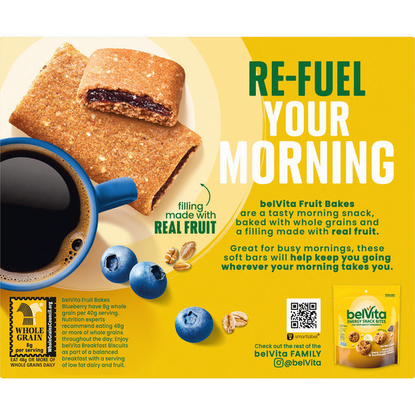 Barras de desayuno suaves horneadas BELVITA de arándano - 7.05 oz