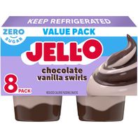 Dessert sans sucre Jell-O Chocolat Vanille Tourbillons