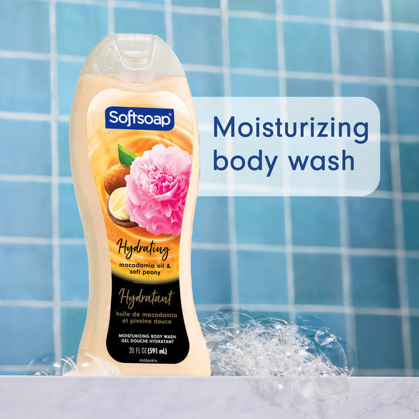 Gel de Ducha Hidratante Softsoap con Aceite de Macadamia y Peonía Suave