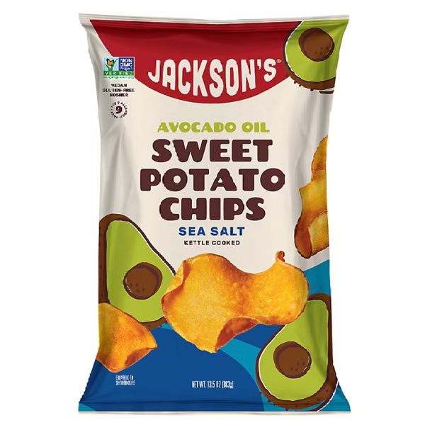 Chips de patate douce cuites à la casserole au sel de mer à l'huile d'avocat de Jackson