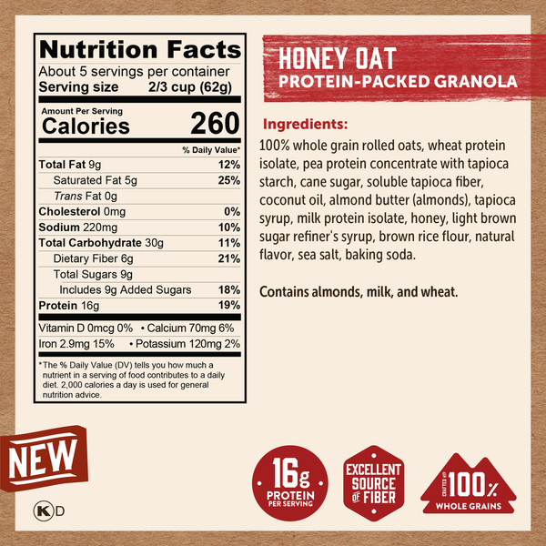 Kodiak Cakes Honey Oat Granola Pouch