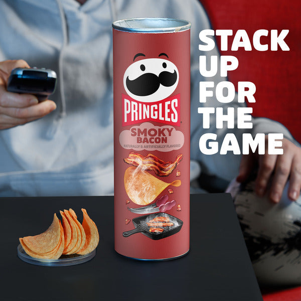 Pringles Crisps de Pommes de Terre au Bacon Fumé - 5,5 oz