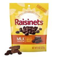 Raisinets Pasas Cubiertas de Chocolate con Leche - Bolsa Re sellable de 8 oz