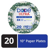 DIXIE 10 Inch Paper Dinner Plates - Stylish and Durable
