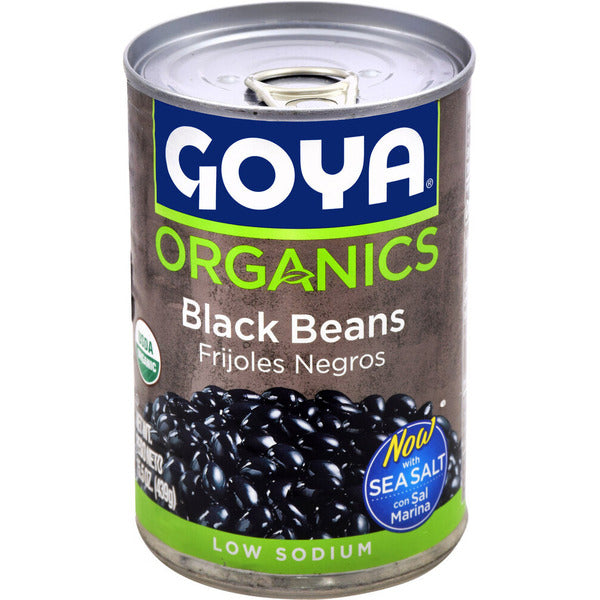 Haricots noirs biologiques Goya, faible en sodium