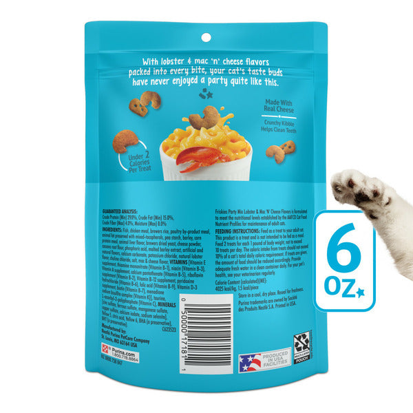 Purina Friskies Party Mix Friandises pour Chats - Homard & Macaroni au Fromage