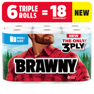 Essuie-tout Brawny Pick-A-Size, 6 rouleaux triples