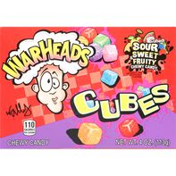 WARHEADS Chewy Candy - Sour Sweet & Fruity Cubes