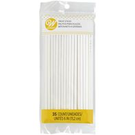 Bâtons de sucette blancs Wilton, 6 pouces