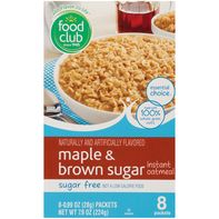 Flocons d'avoine instantanés sans sucre ajouté au sirop d'érable et à la cassonade Food Club