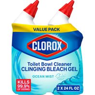 Nettoyant pour cuvette de toilette Clorox, gel de javel adhérent