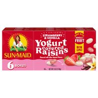 Fraises enrobées de yaourt et yaourt à la vanille Sun-Maid