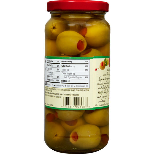 Aceitunas Españolas Mezzetta Super Colosales con Pimiento