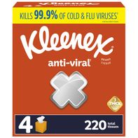 Kleenex pañuelos faciales antivirales en cajas de cubo - 3 capas