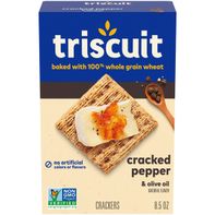 TRISCUIT Cracked Pepper & Olive Oil Whole Grain Crackers