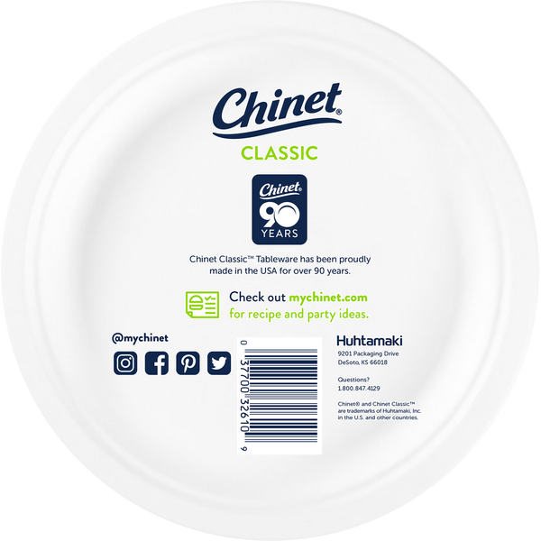 Platos Clásicos Blancos Chinet para Todas las Ocasiones