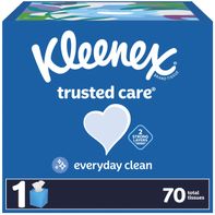 Kleenex Trusted Care Facial Tissues Cube Box - 2 Ply