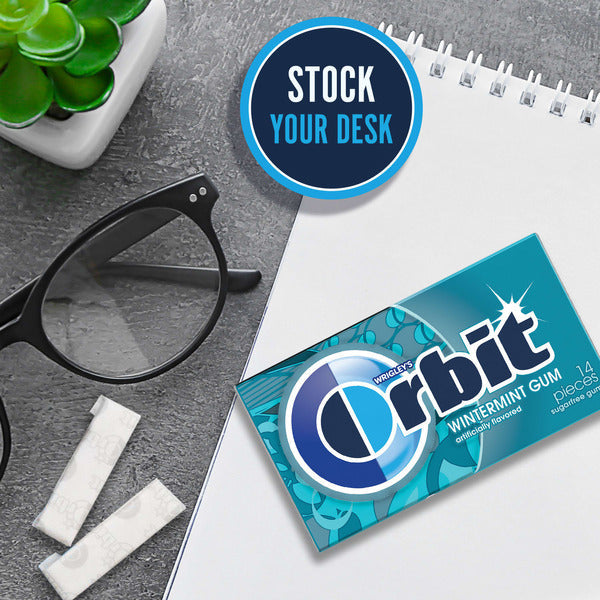 Gomme à mâcher Orbit Wintermint sans sucre - Paquet unique