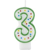 Wilton Green Number 3 Birthday Candle