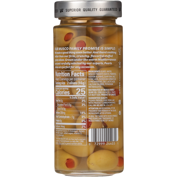 Aceitunas Reina Rellenas de Pimiento Pearls