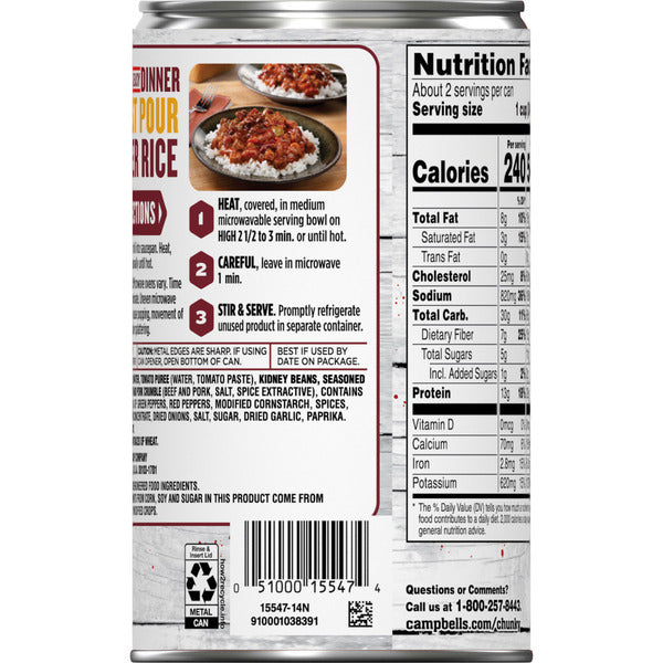Chili de Campbell's con Frijoles - Sustancioso y Sabroso
