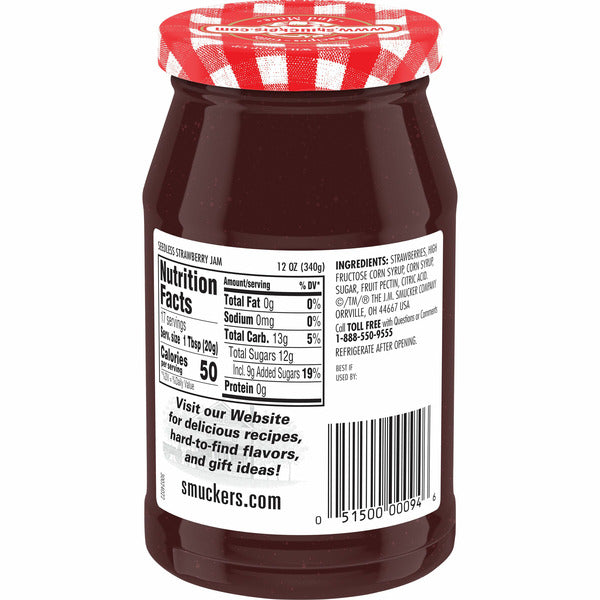 Mermelada de Fresa Sin Semillas de Smucker's