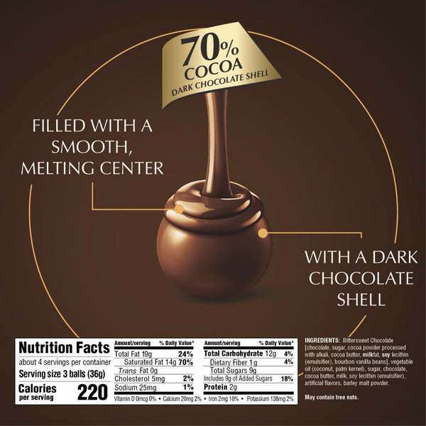 Trufas de Chocolate Extra Oscuro Lindt Lindor 70%