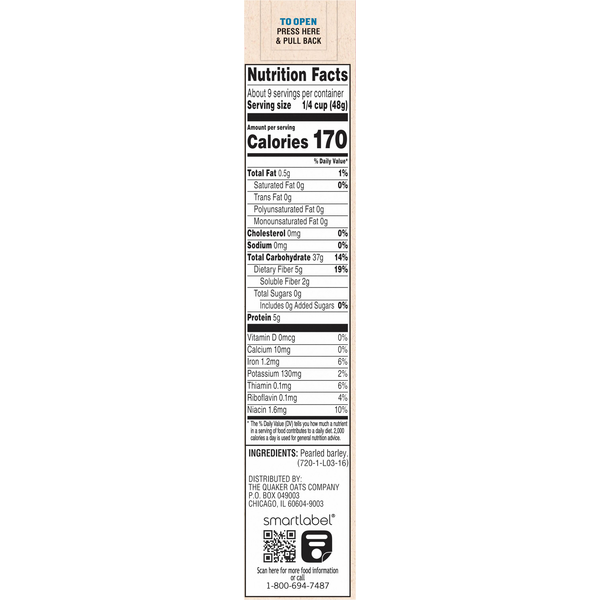 Quaker Medium Pearled Barley