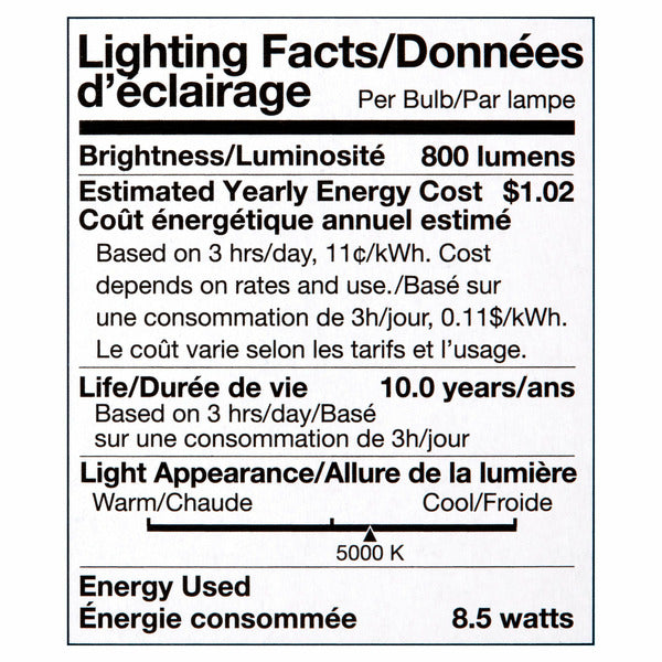 Bombillas LED A19 de 60W de luz diurna SYLVANIA