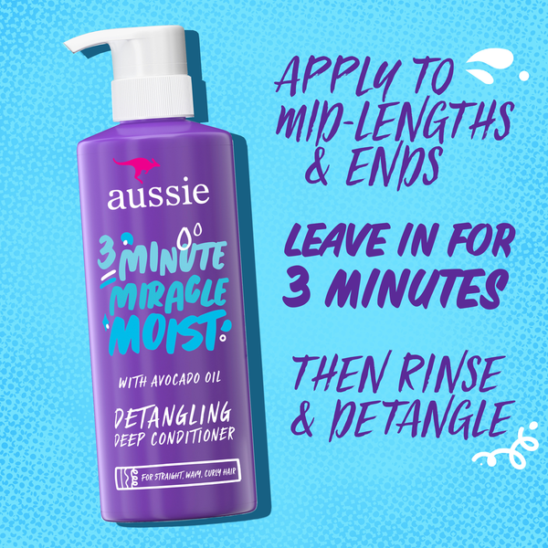 Aussie 3 Minute Miracle Moist Acondicionador Profundo Desenredante