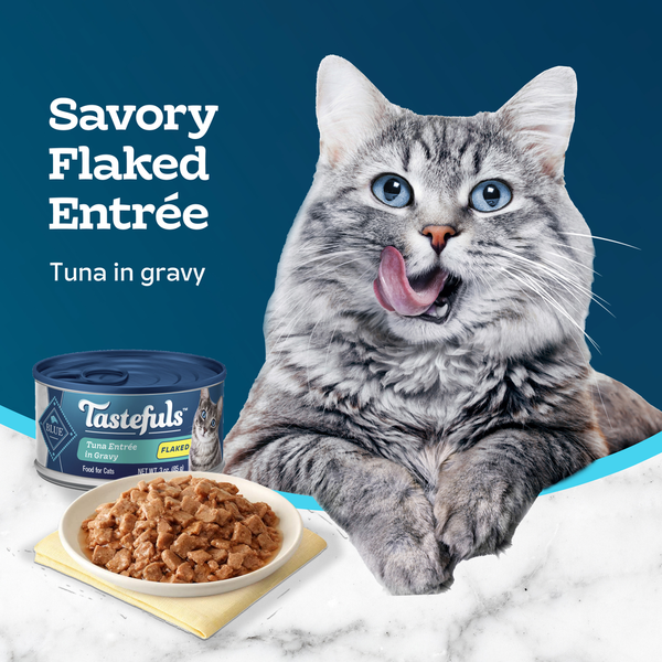 Comida Húmeda para Gatos Blue Buffalo Tastefuls Natural en Lascas, Entrada de Atún