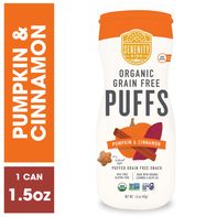 Serenity Kids Puffs Orgánicos Sin Granos - Sabor Calabaza