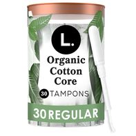 L. Tampons Regular avec cœur en coton biologique