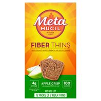 Metamucil Apple Crisp Fiber Thins - Suplemento de Fibra Premium